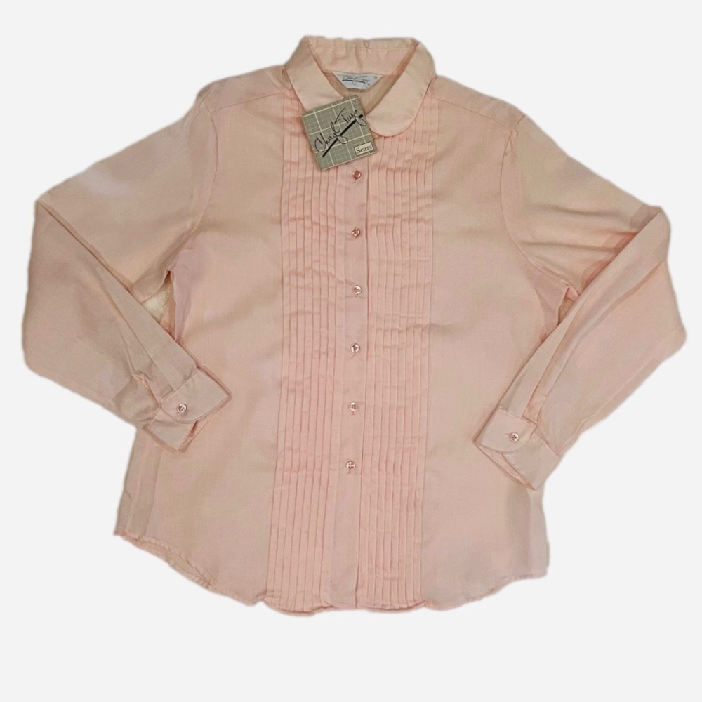 NWT! Vintage Cheryl Tiegs Powder Pink Blouse/ Shirt Size 18
